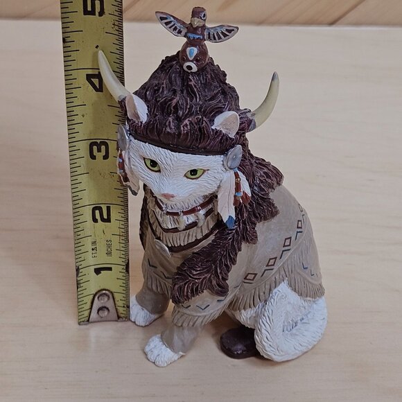 Hamilton Collection Totem Tom Cat Kitten Feathers 'n Furs Native American Native - Picture 7 of 11